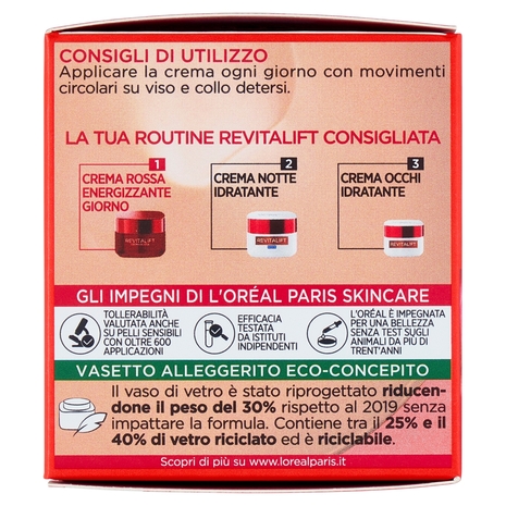 L'Oréal Paris Revitalift Crema Rossa Energizzante Giorno Anti-rughe 50 ml